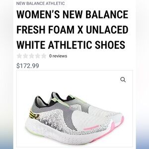 New Balance fresh foam 1080 slip on White and Pink 10